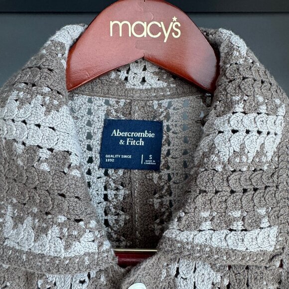 Abercrombie & Fitch Knitted Crochet-Style Shirt - Picture 3 of 3